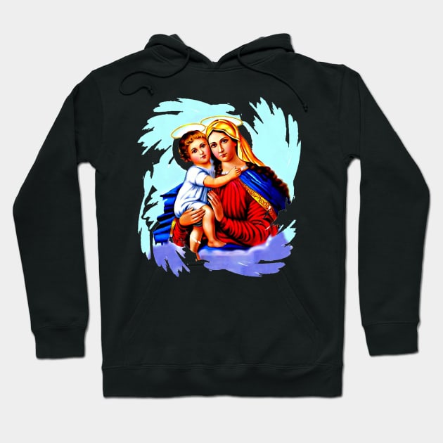 Madonna with Child Hoodie by doniainart